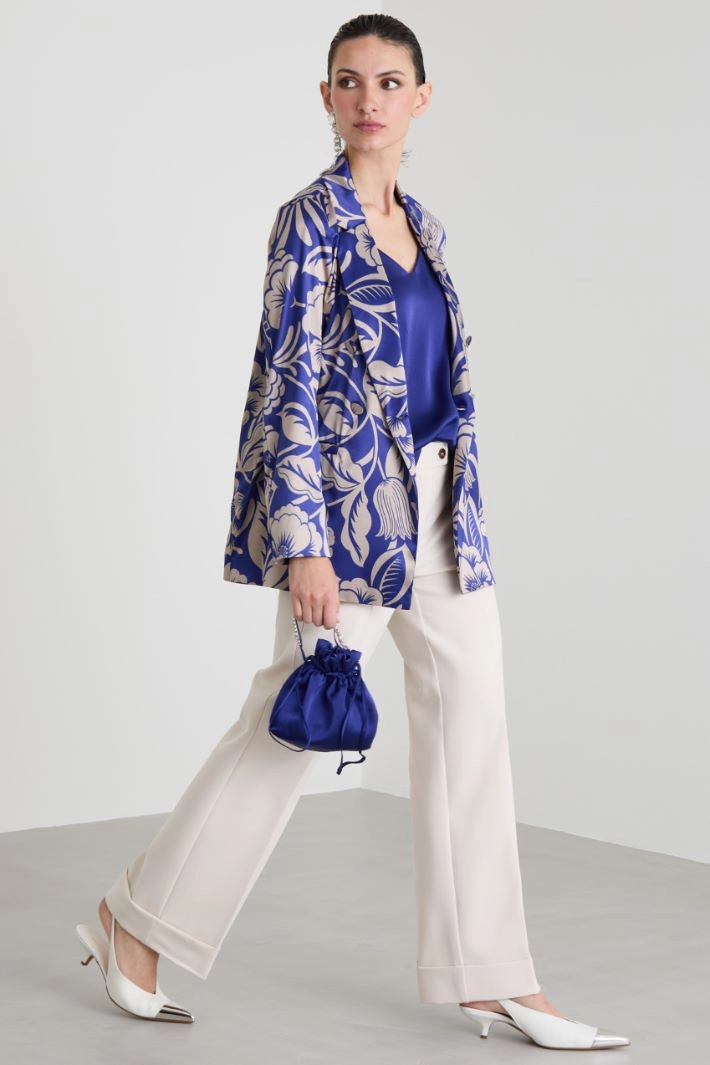 Blazer de satén deconstruido - BLUETTE