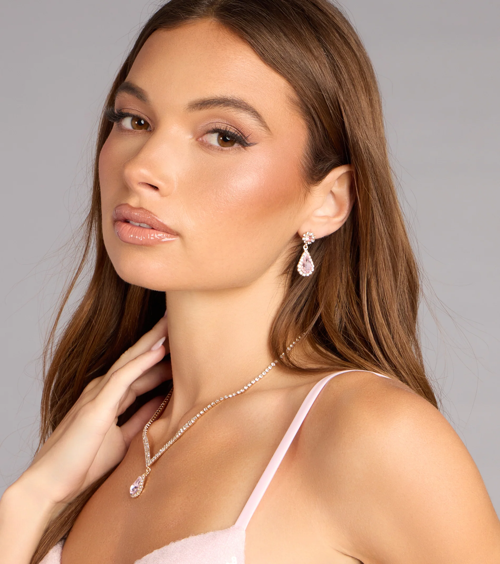 Sweet Luxe Rhinestone Jewelry Set