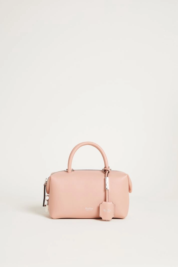 Leather bowling bag - PINK