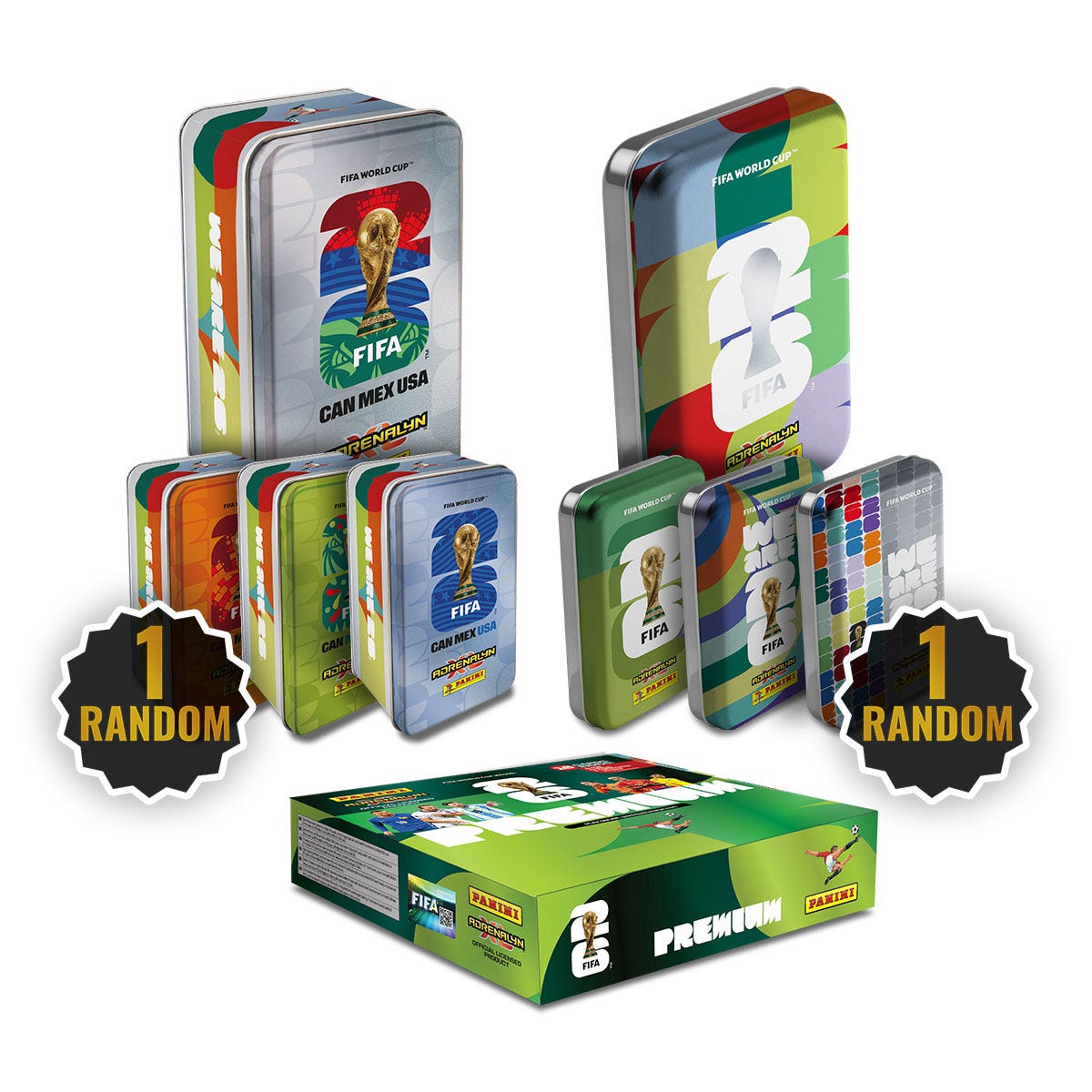 FIFA World Cup 2026™ Adrenalyn XL™ Official Trading Card Game - Box of 10 Premium Packets plus 1 Classic Tin and 1 Pocket Tin