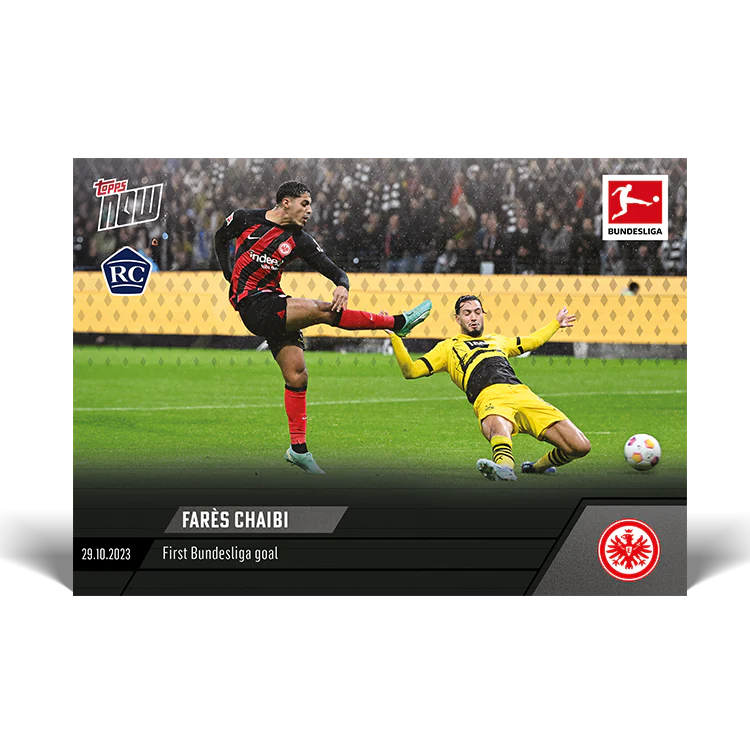 Topps UK - Farès Chaibi - First Bundesliga goal - Bundesliga TOPPS NOW® Card #56