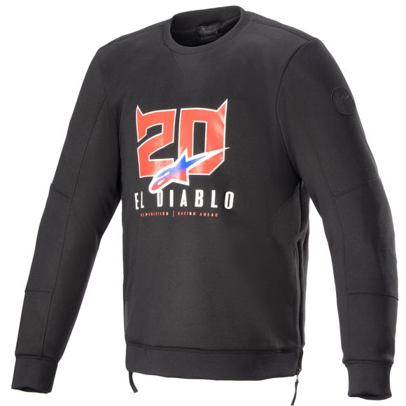 Alpinestars FQ20 FABIO QUARTARARO LEGIT CREW FLEECE motorcycle sweatshirt - Black / RedRef: AP3153