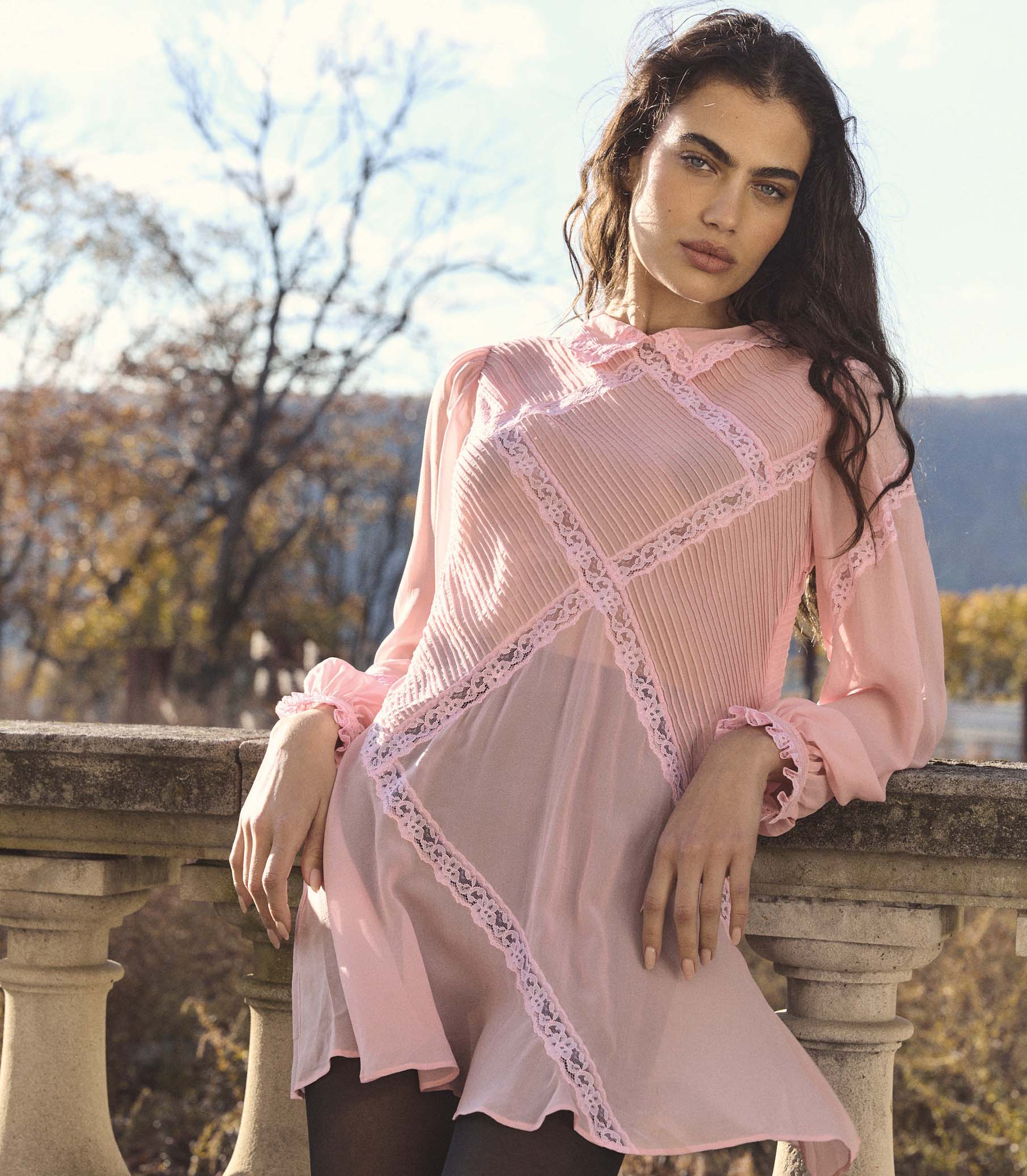 Louisette Mini Dress - Pink Hydrangea