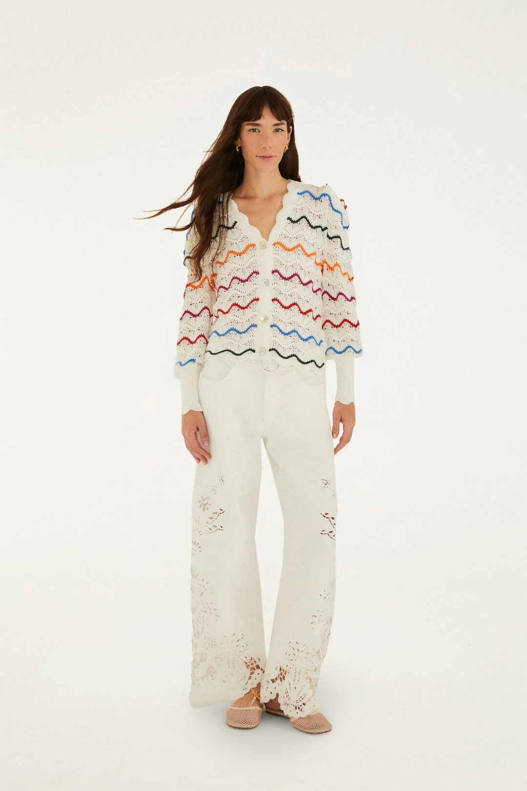 Colorful Stripes Knit Cardigan