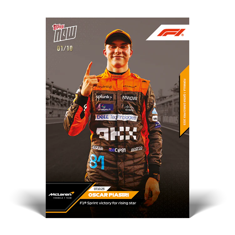 Topps UK - Oscar Piastri - Sprint victory for rising star - F1 TOPPS NOW® Card #56