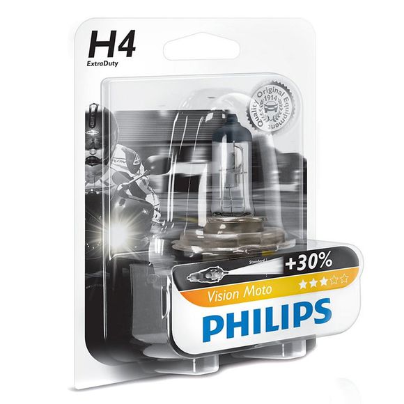 Philips VISION MOTO H4 12V 60/55W P43T-38 Universal BulbRef: 20123422