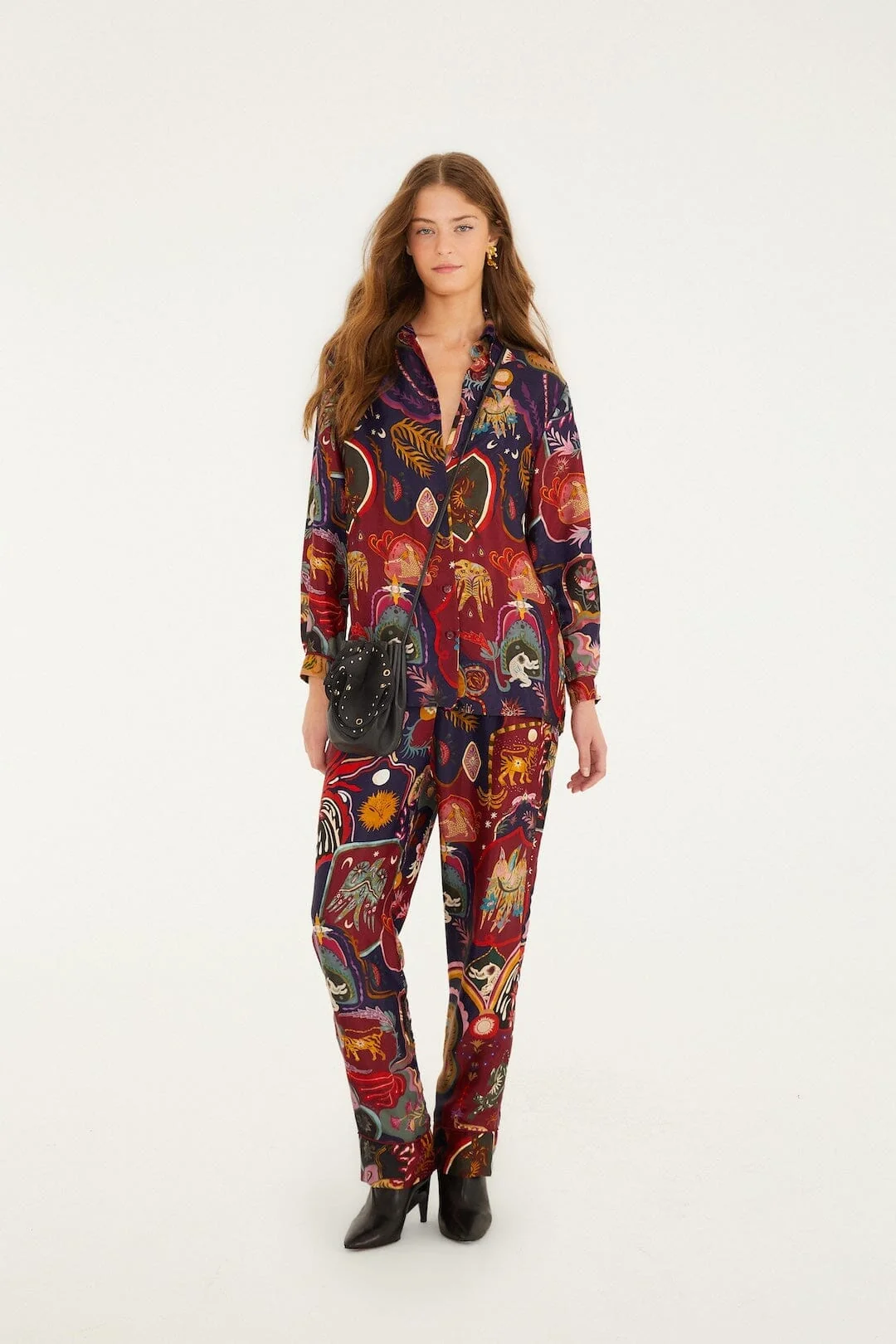 Multicolor Artsy Surreal Land  Pants