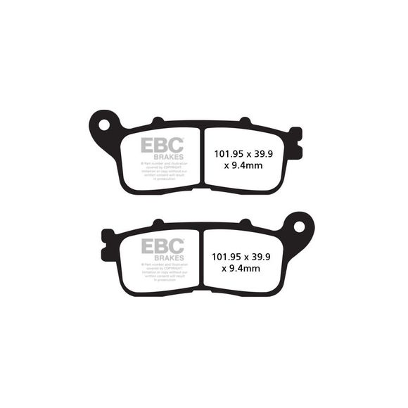 EBC Sinter Metal Sintered Rear Brake PadsRef: Fa636Hh / 17211986