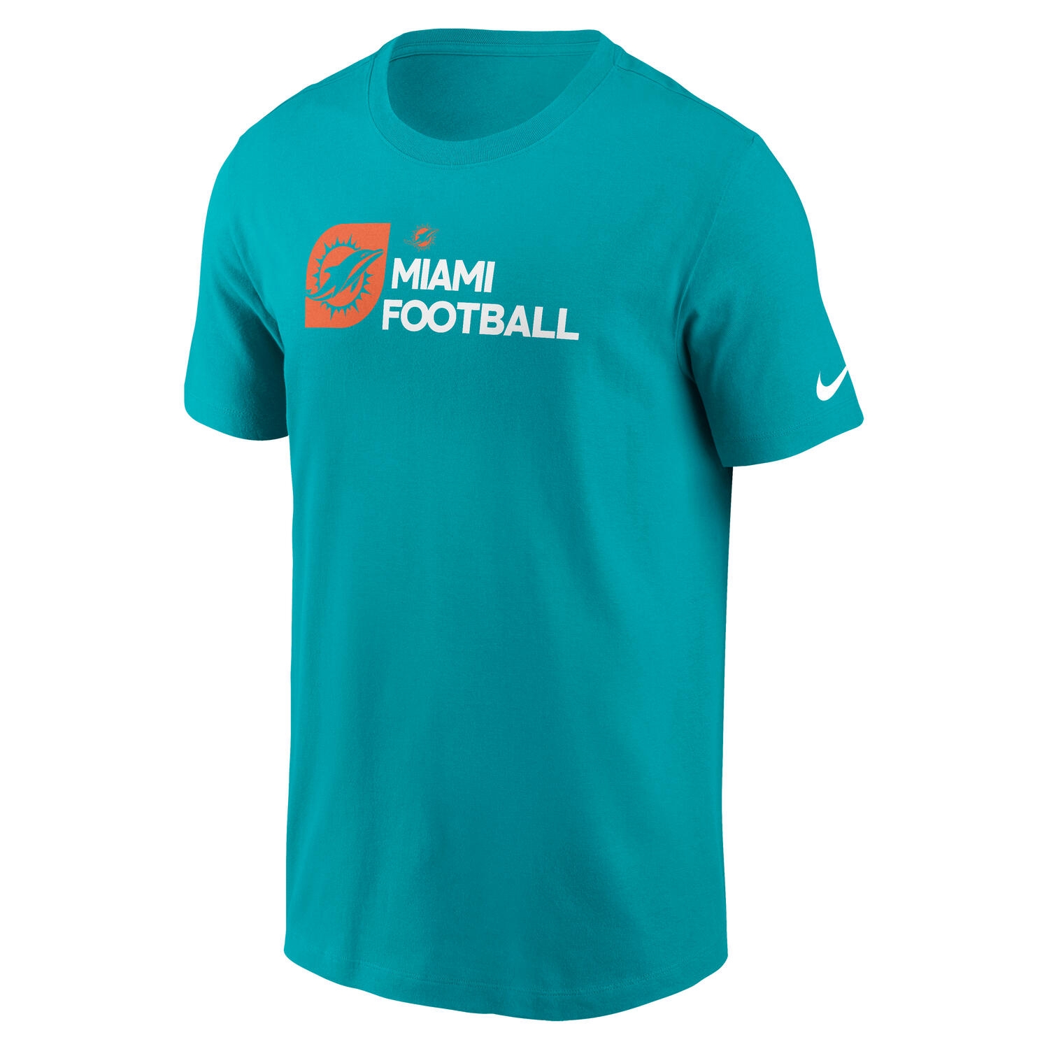 Miami Dolphins Team Slogan Nike Essential NFL T-Shirt Aqua