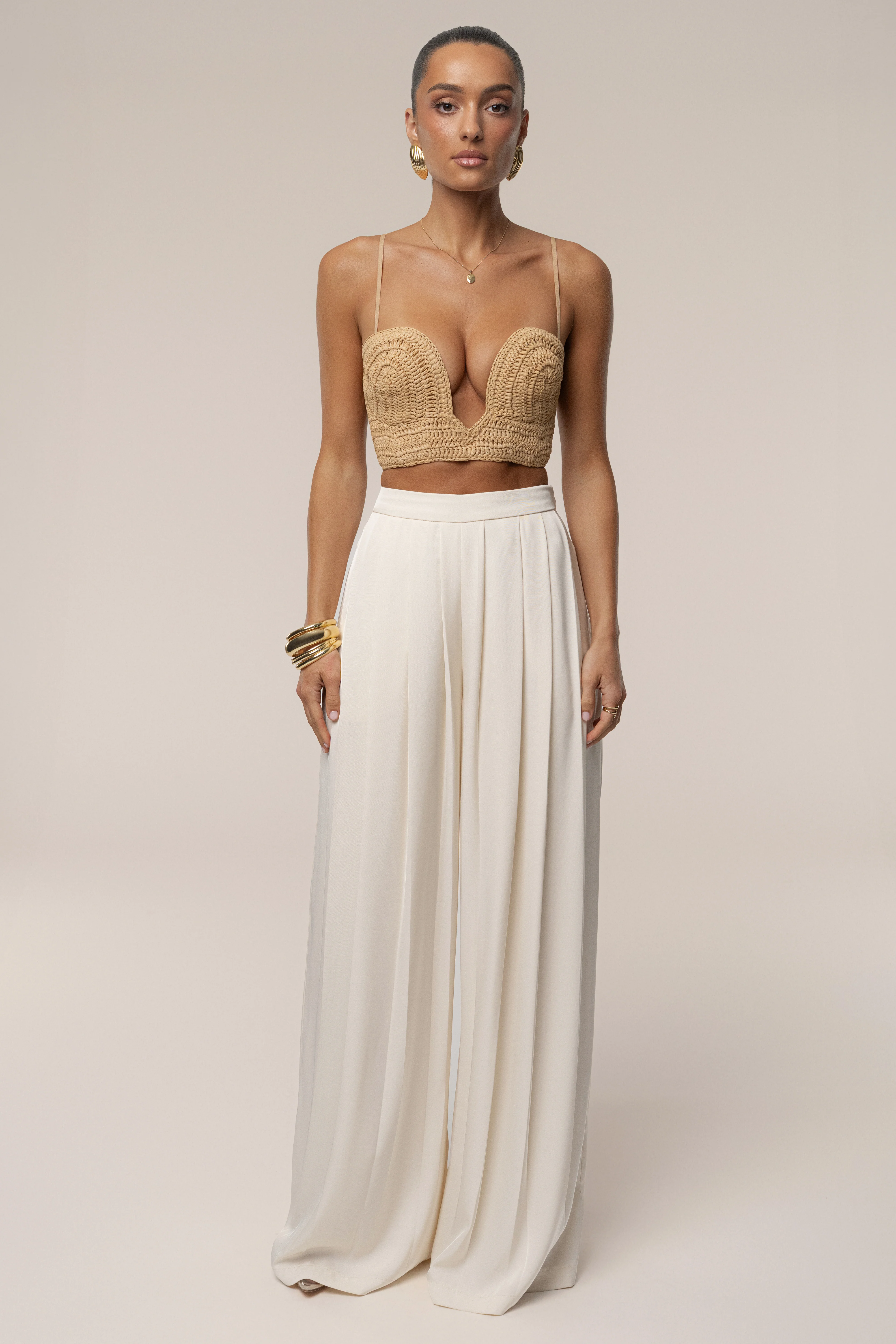 Beige Sail Away Texture Bustier