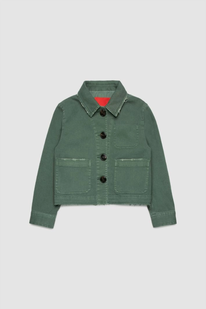 Jacket with patch pockets KID - GREEN