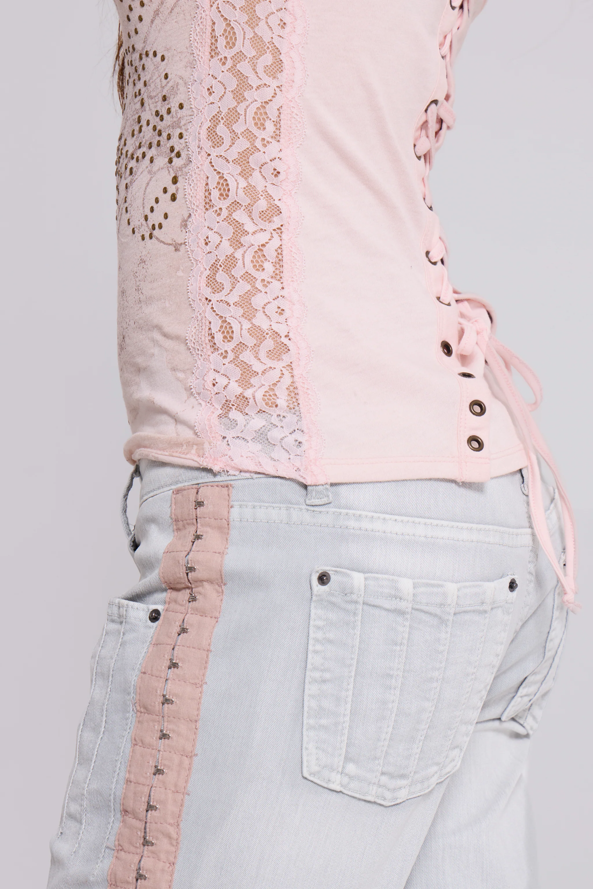 Ramona Burnout Vest Top in Pink