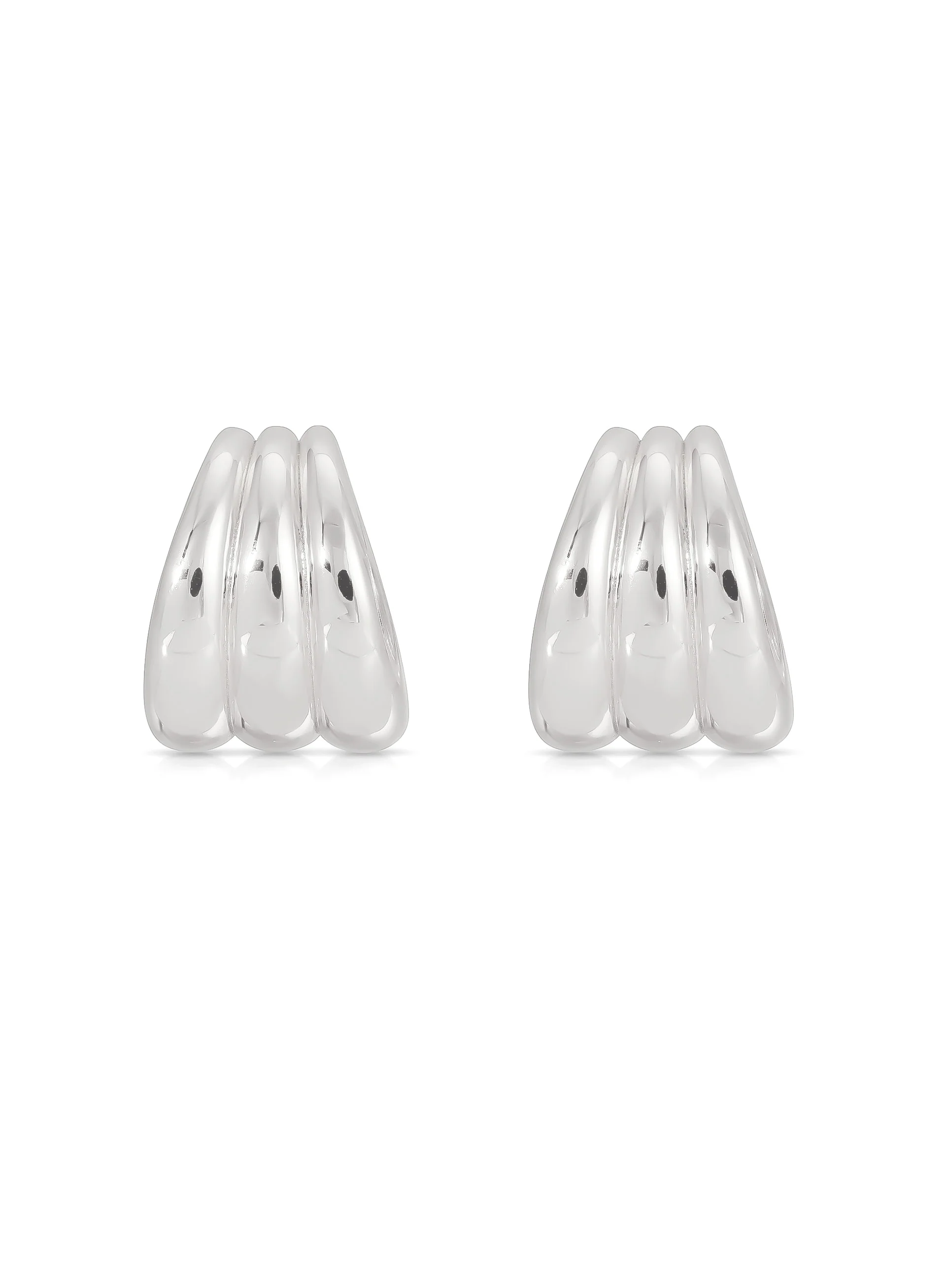 Triple Ribbed Hoops