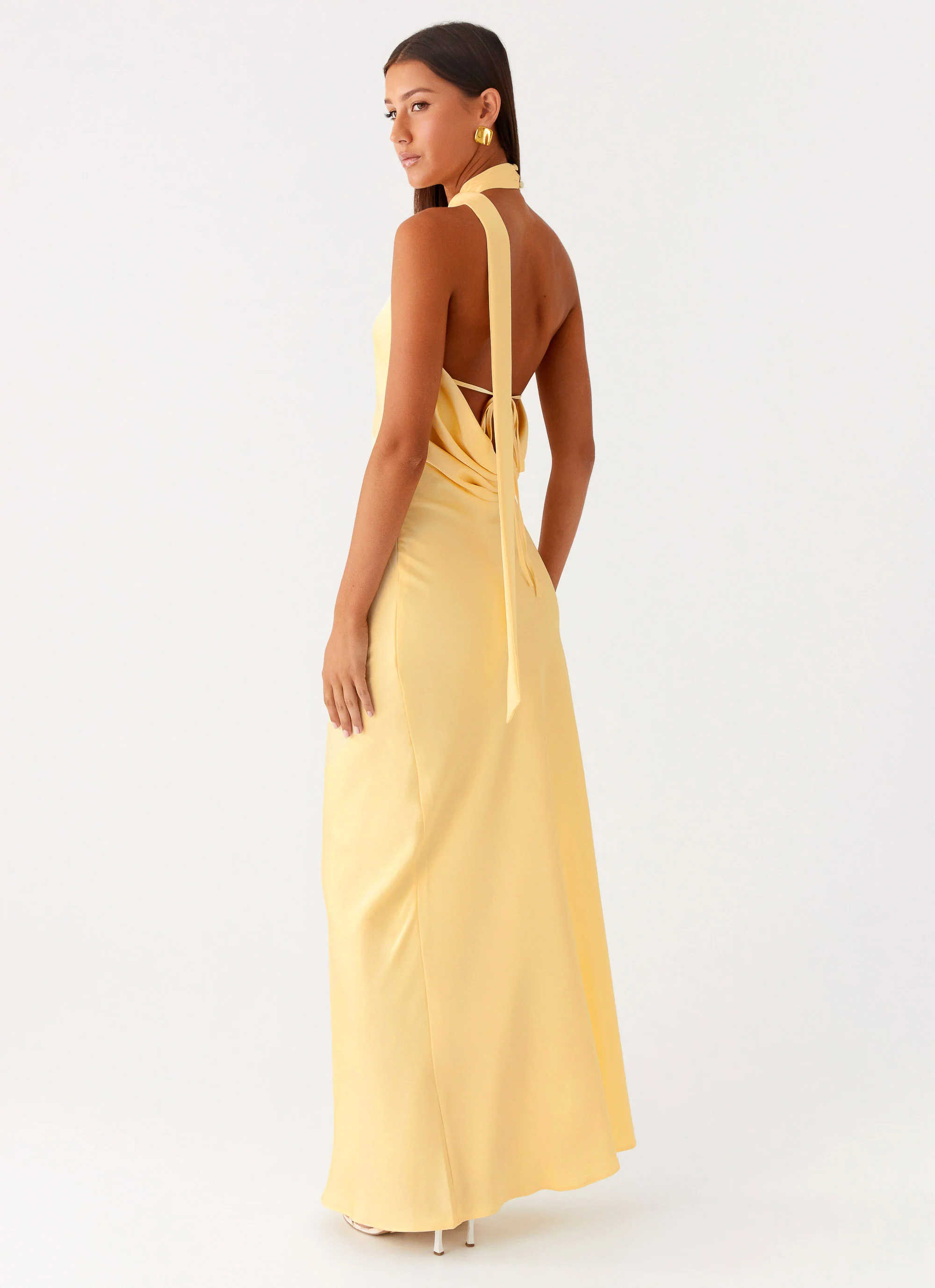 Keena Scarf Maxi Dress - Lemon