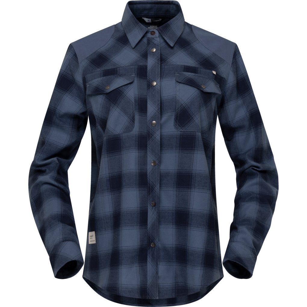 Norrona femund flannel Shirt Women - Navy Blazer