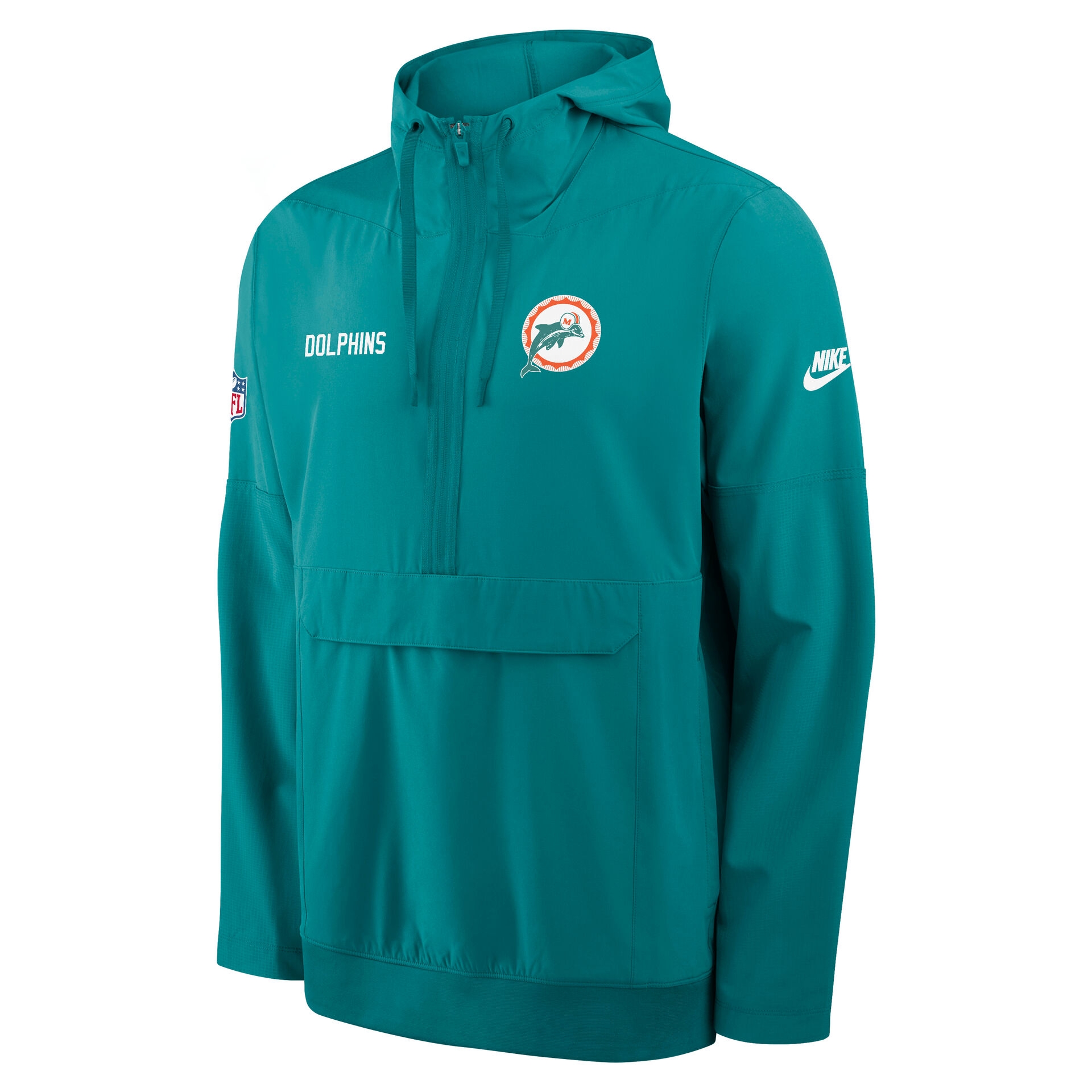 Miami Dolphins Historic Nike Sideline Half-Zip Anorak NFL Jacke Aqua