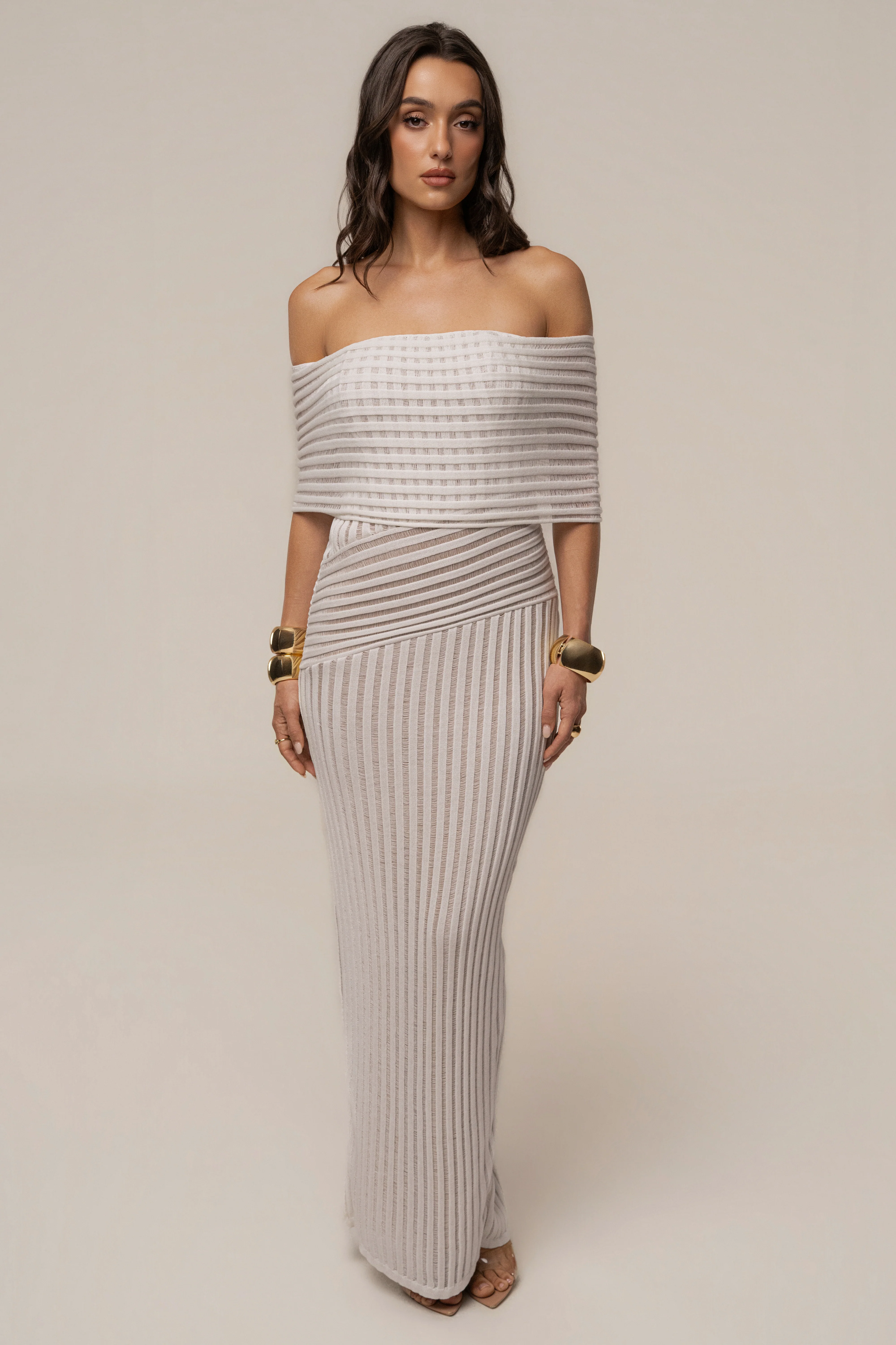 Ivory Midnight Siren Maxi Dress