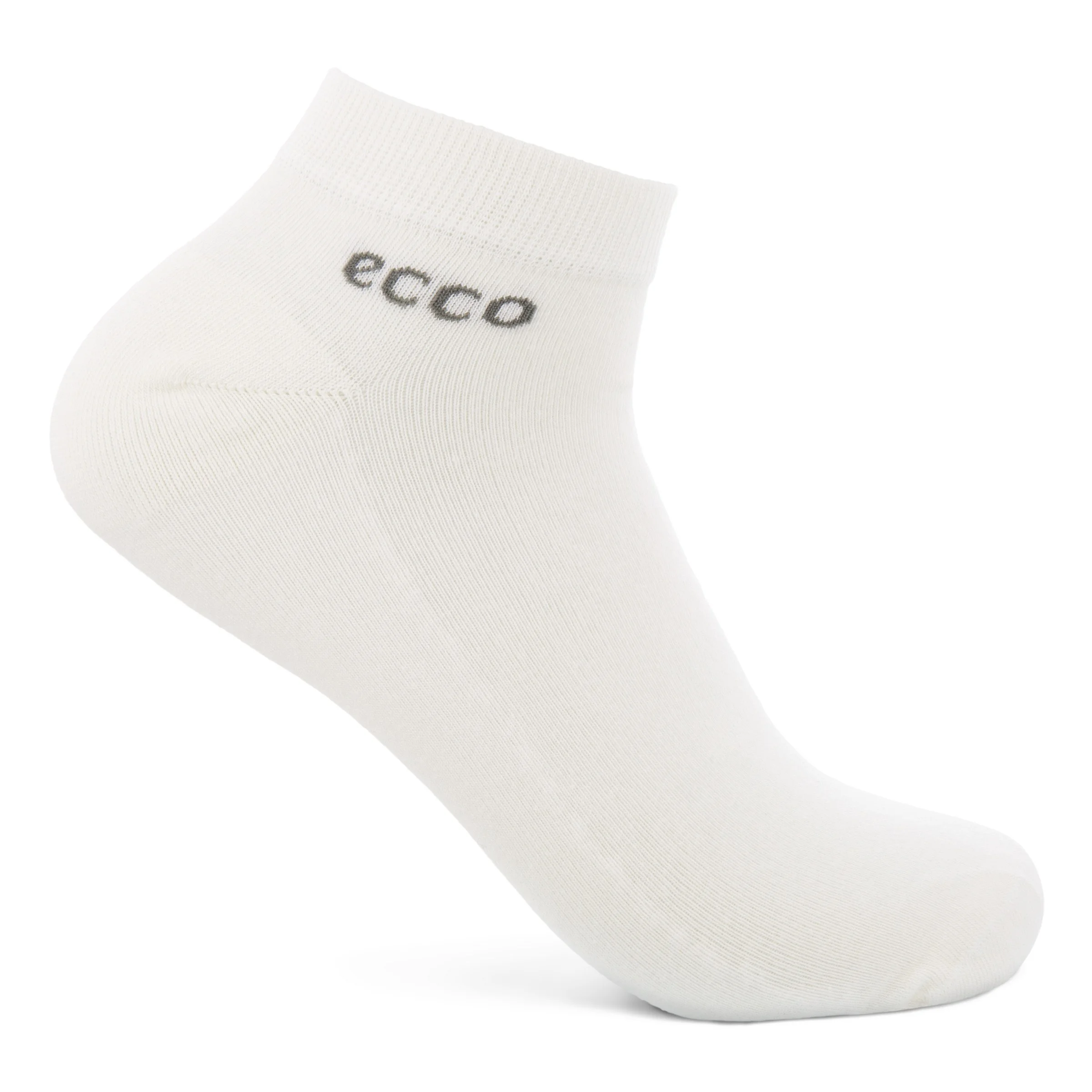 ECCO Longlife Low Cut 2-Pack Unisex Kurze Socken Weiß