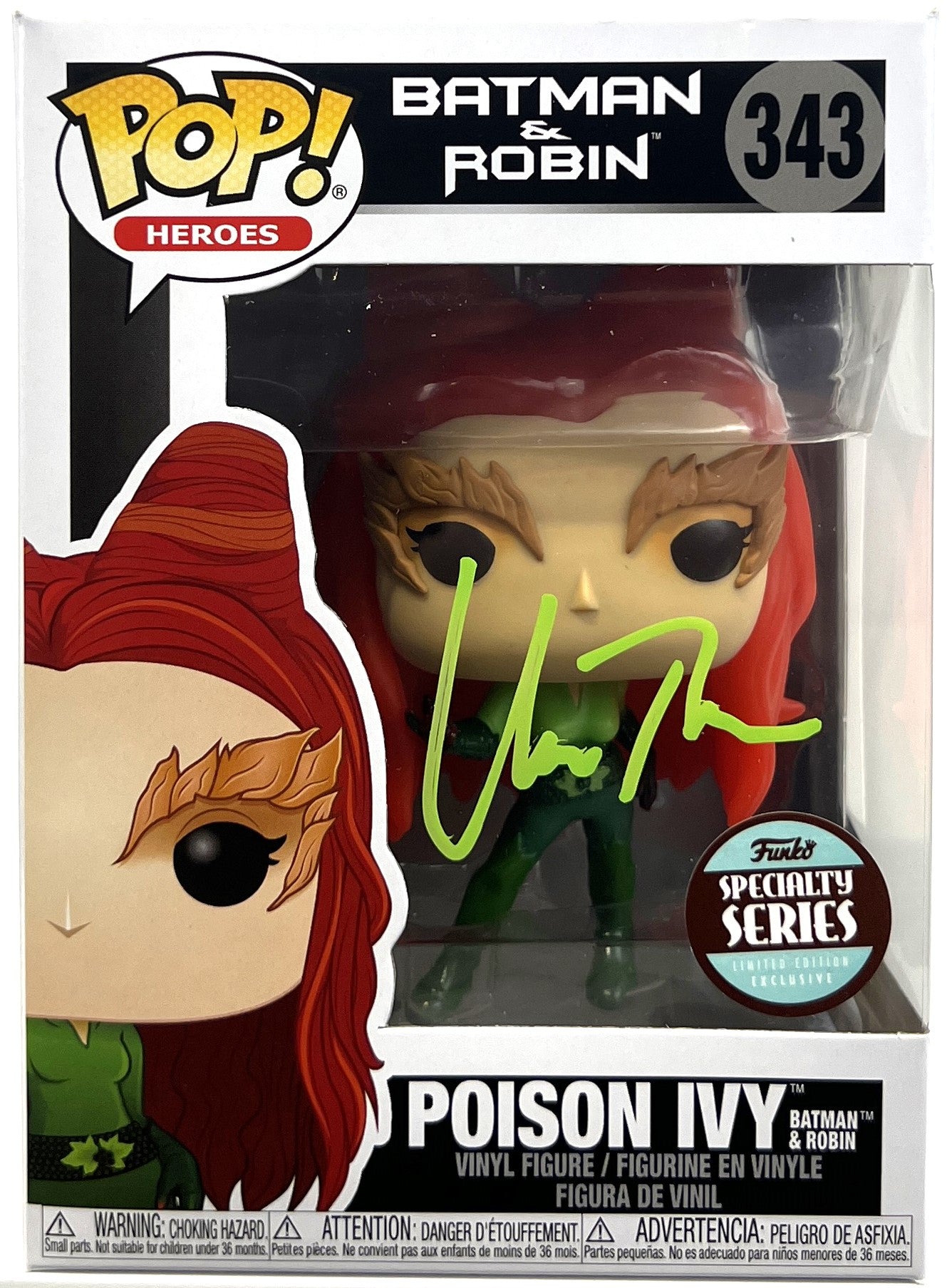 Uma Thurman Autographed Batman & Robin Poison Ivy Funko POP Specialty Variant #343