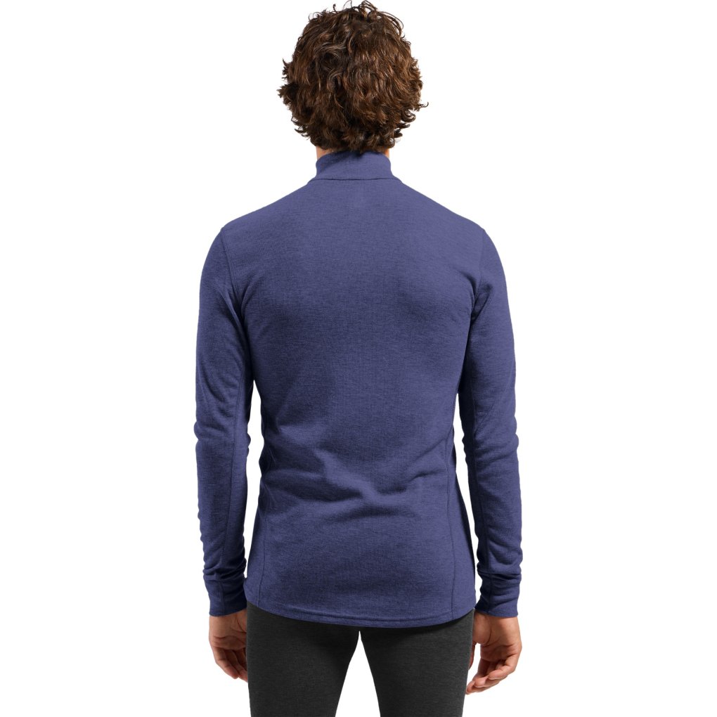 Odlo Active Warm Half-Zip Turtleneck Long-Sleeve Base Layer Top Men - skipper blue