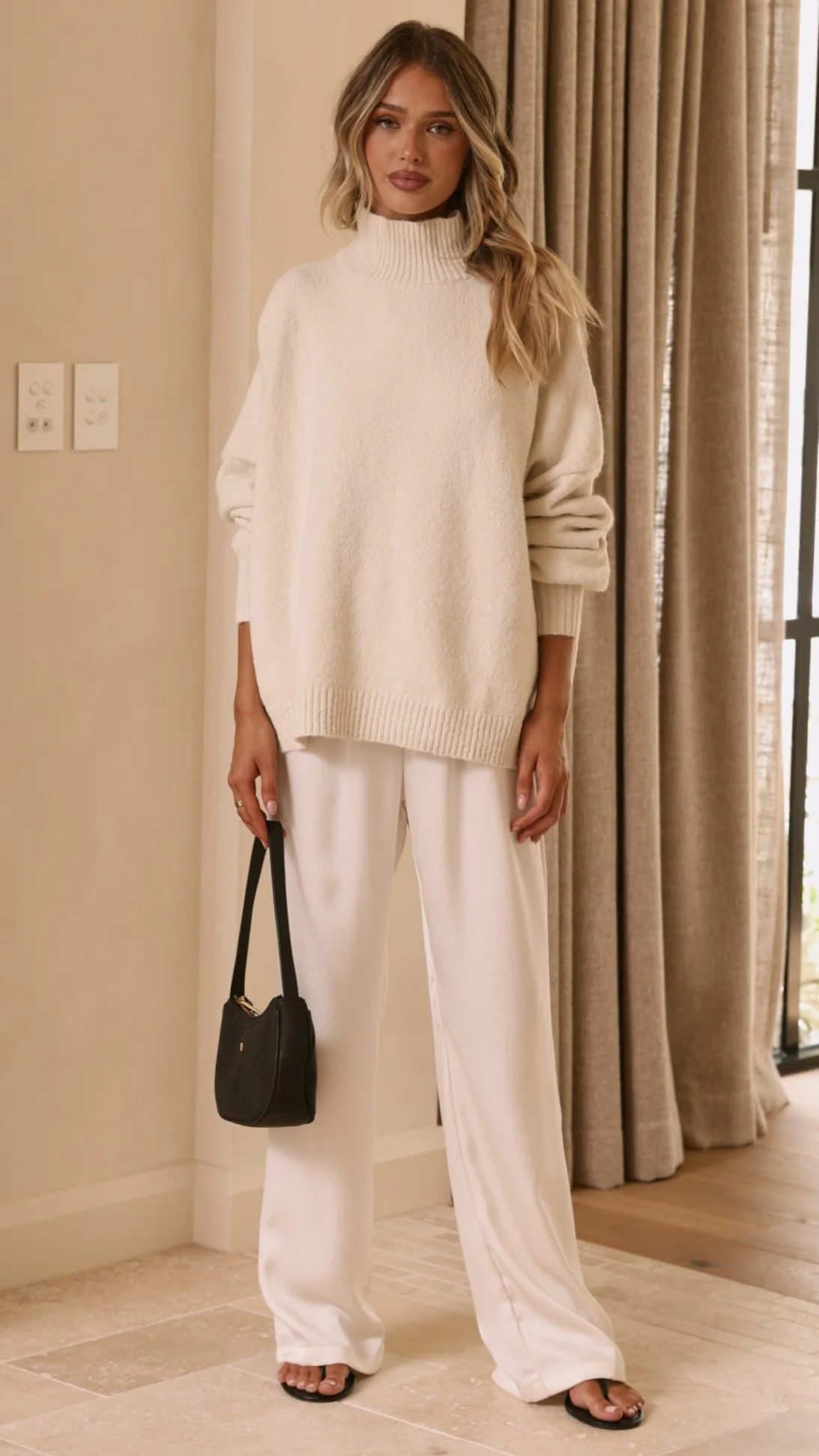 Harita Knitted Sweater - Cream