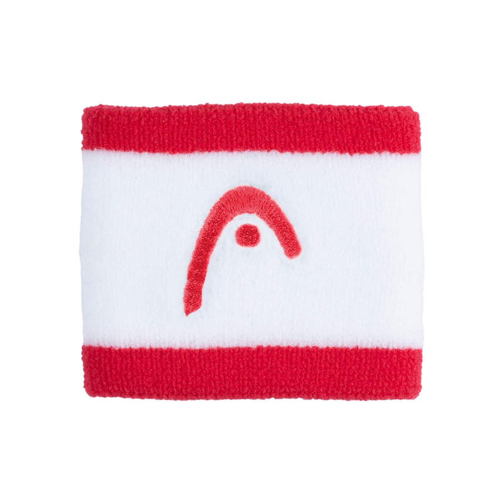 WRISTBAND HEAD STRIPED 2.5 RED