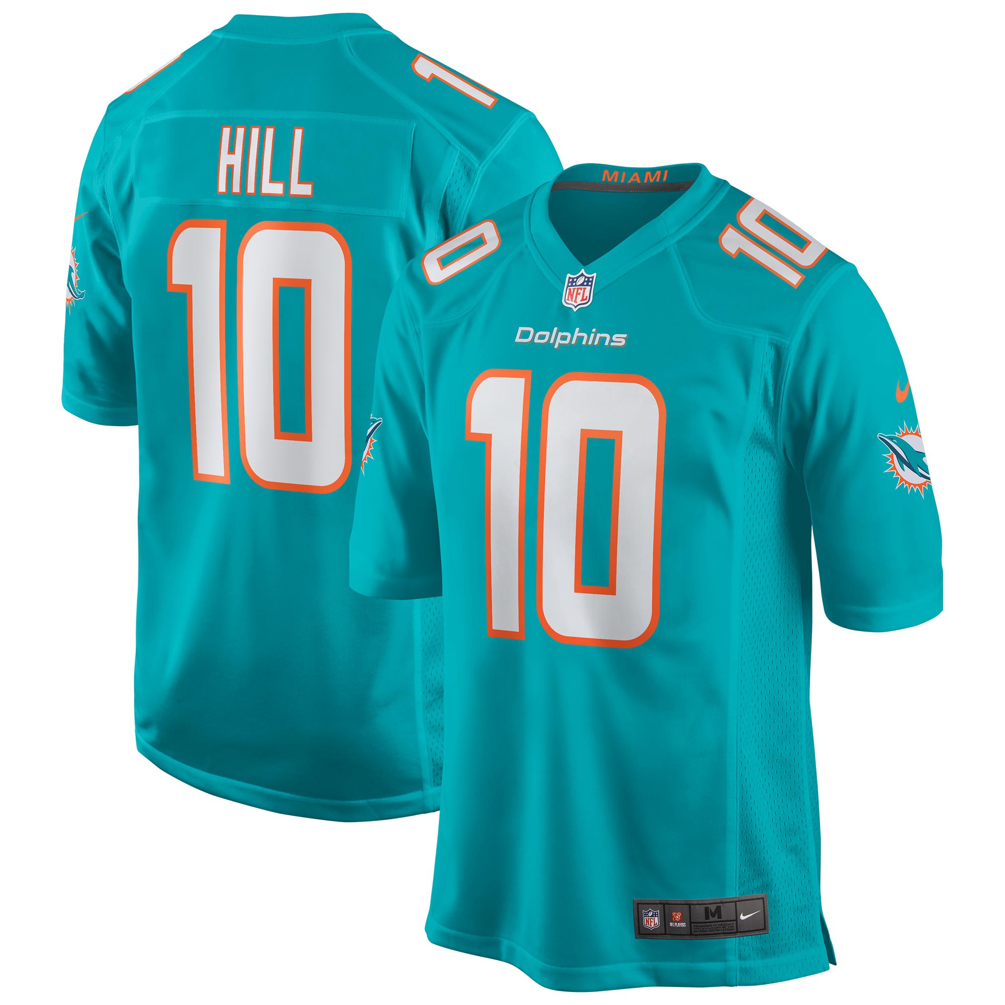 Tyreek Hill #10 Miami Dolphins Nike Game NFL Jersey Aqua