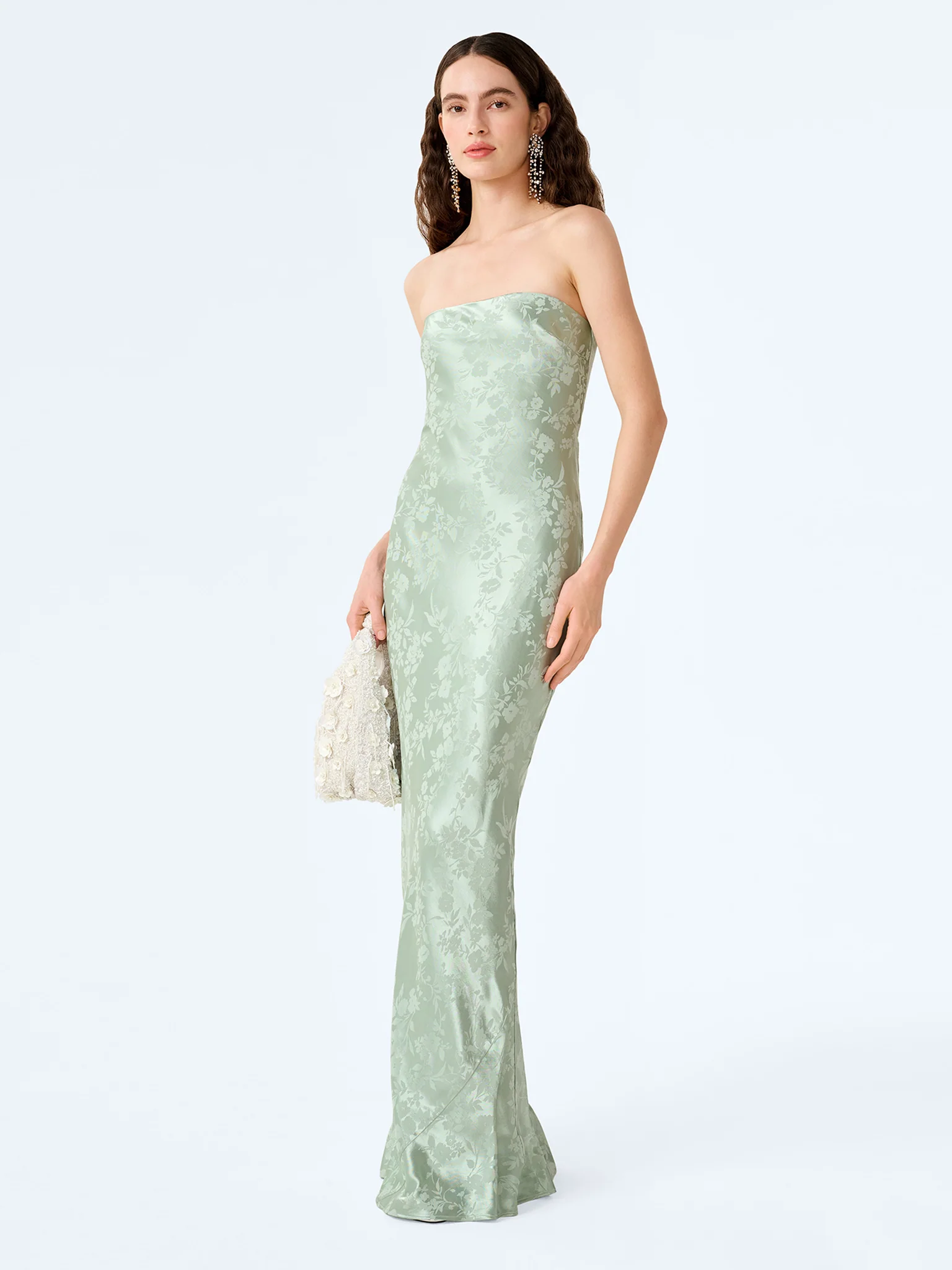 Amdra Jacquard Dress in Sage