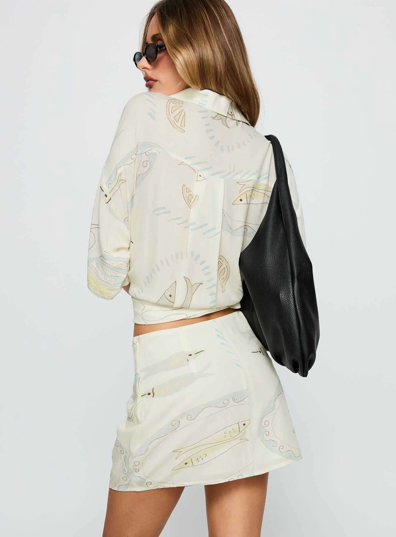 Caraliia Mini Skirt Cream