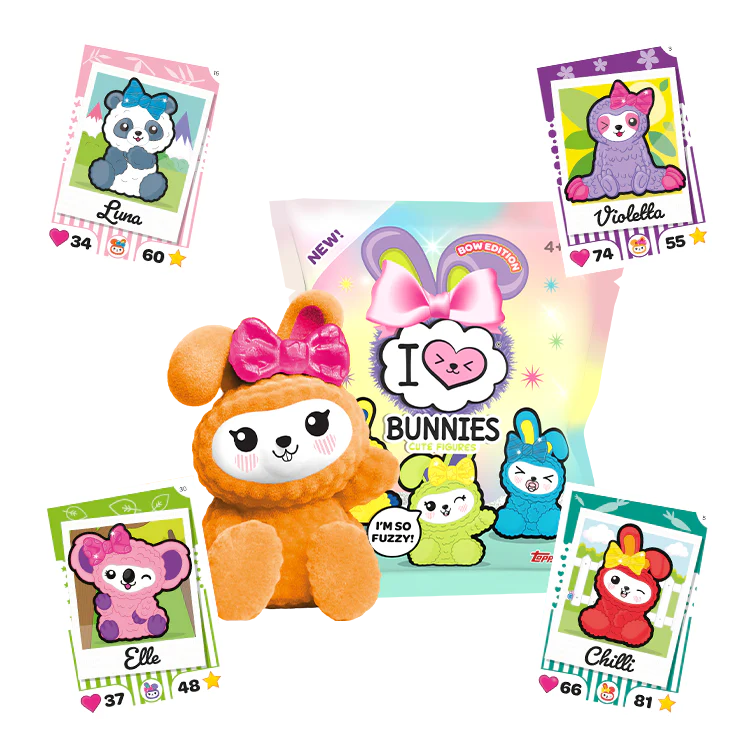 New! I Love Bunnies - Bow Edition - Full Box (16 packets of figurines)