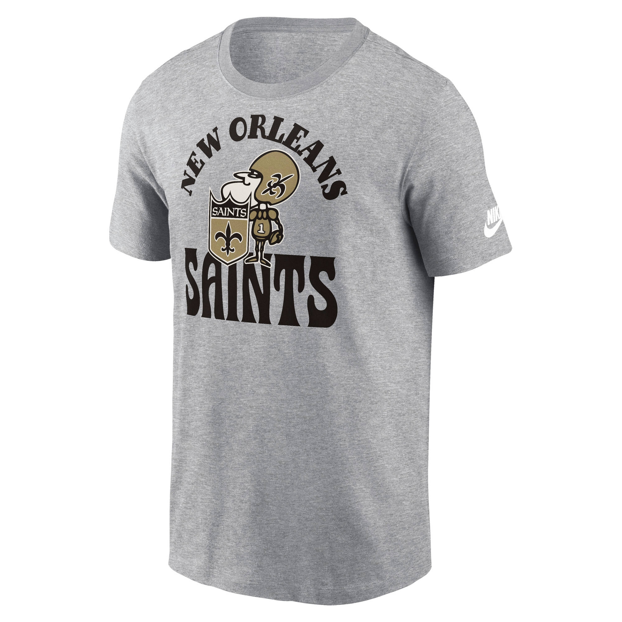 New Orleans Saints Nike Funky Throwback NFL T-Shirt Gray