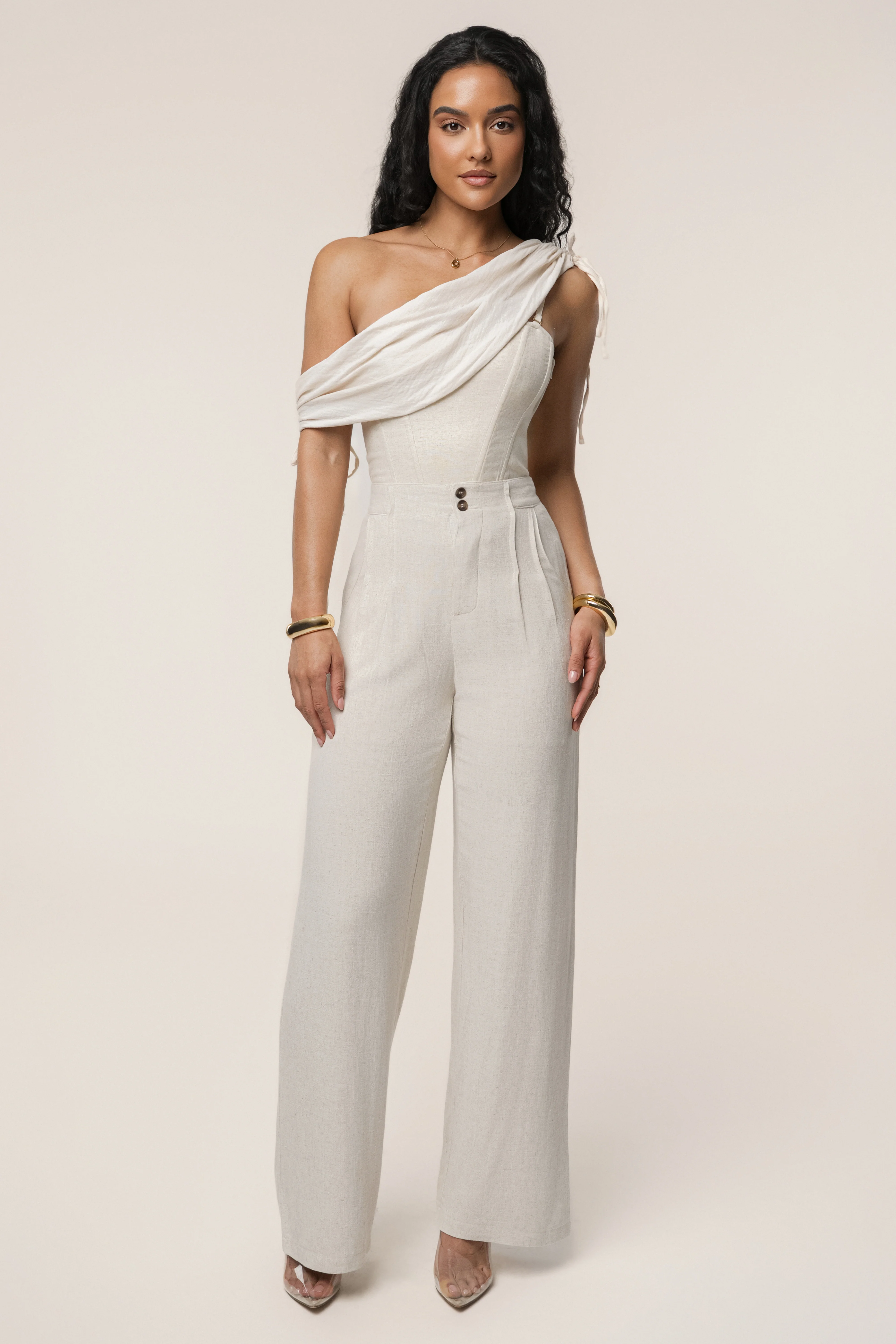 Natural New Obsession Draped Top
