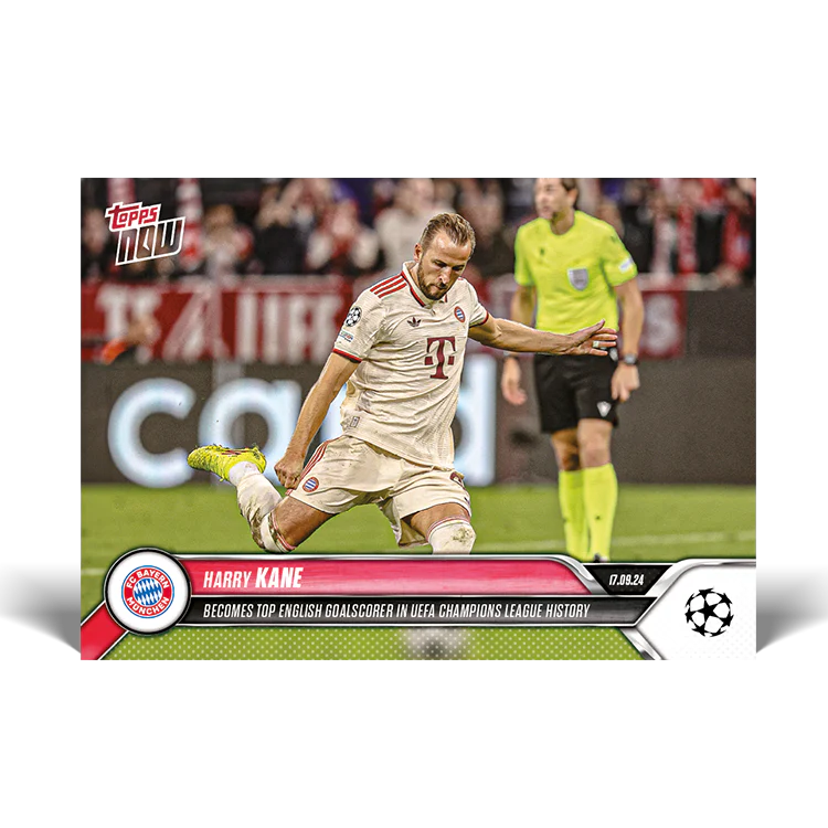 Harry Kane - Becomes top English goalscorer in UEFA Champions League history - 24/25 UCC TOPPS NOW® Card 7