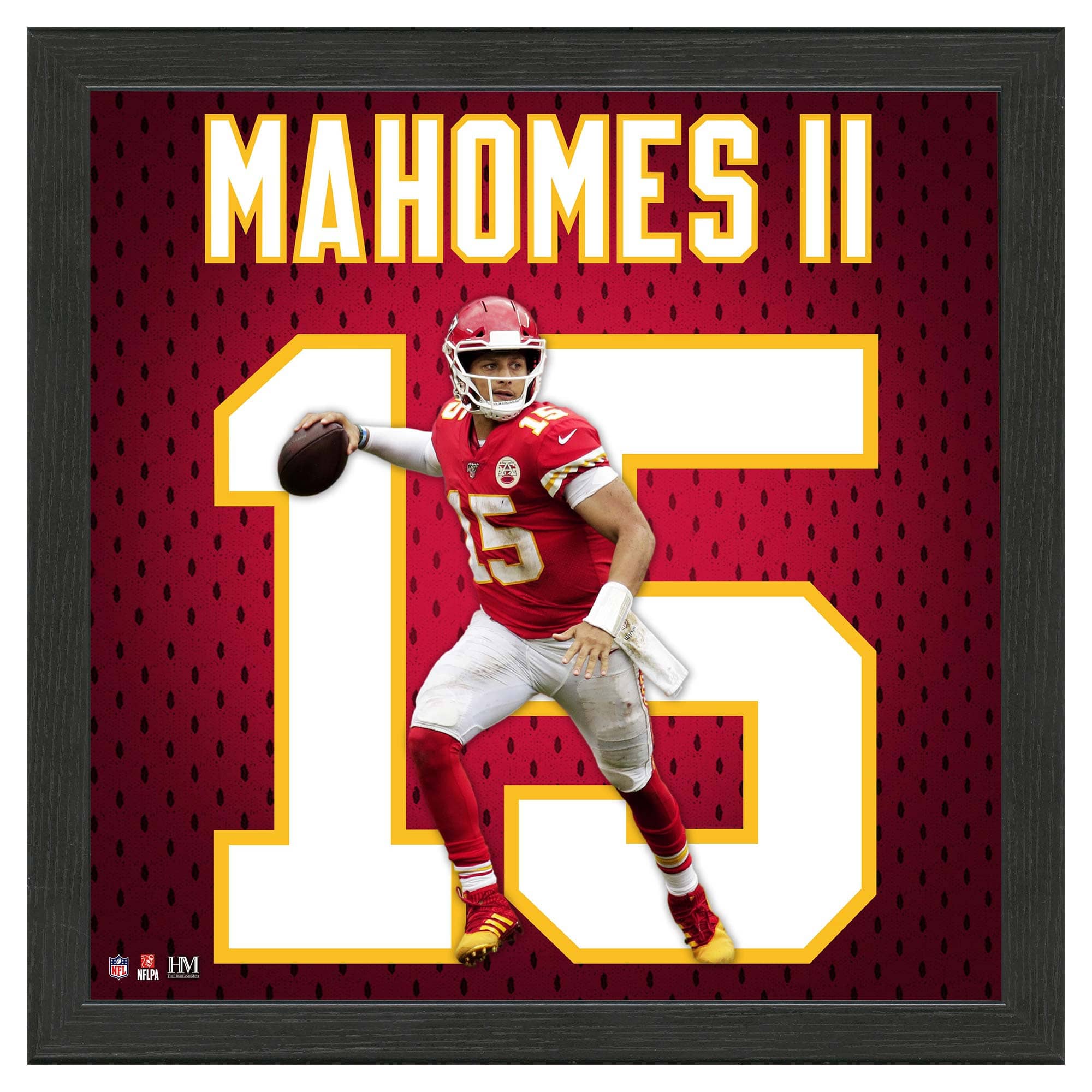 Patrick Mahomes #15 Kansas City Chiefs Impact Jersey Framed NFL Photo