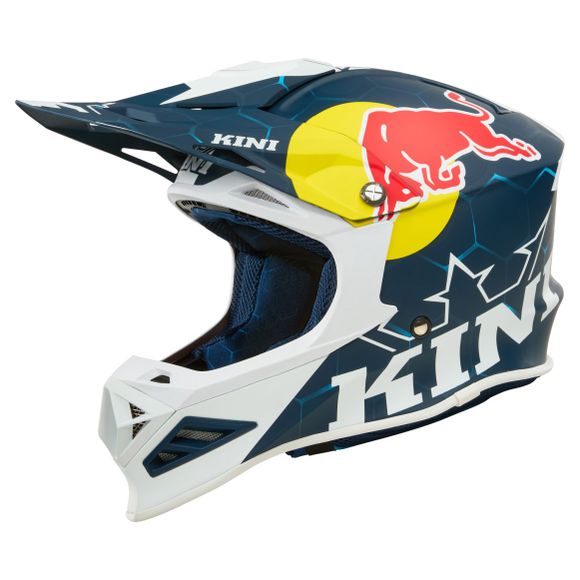Casque cross Kini Red Bull MXC1 1.0 2025 - Blanc / BleuRef : KRB0137
