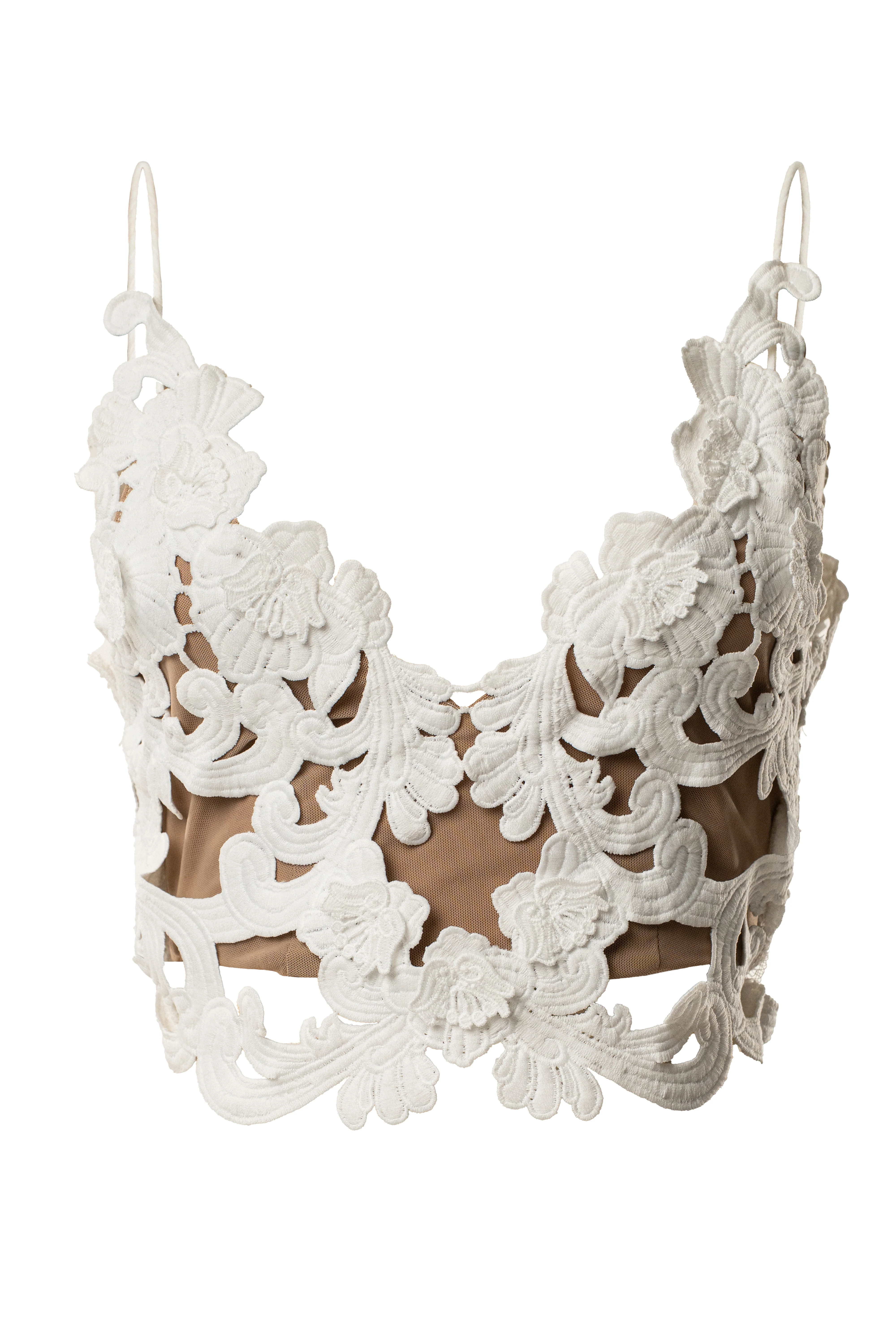 White Anahi Embroidered Top
