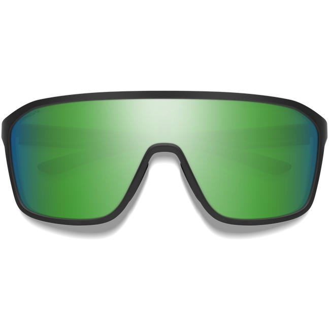 Smith Boomtown ChromaPop Polarized Glasses - Matte Black - Green Mirror