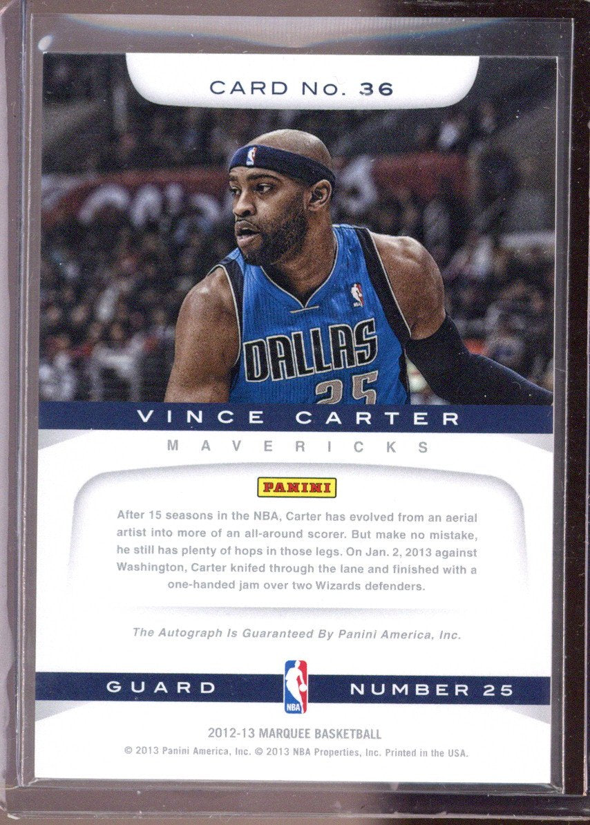 2012/13 Panini Marque Vince Carter Autograph #36