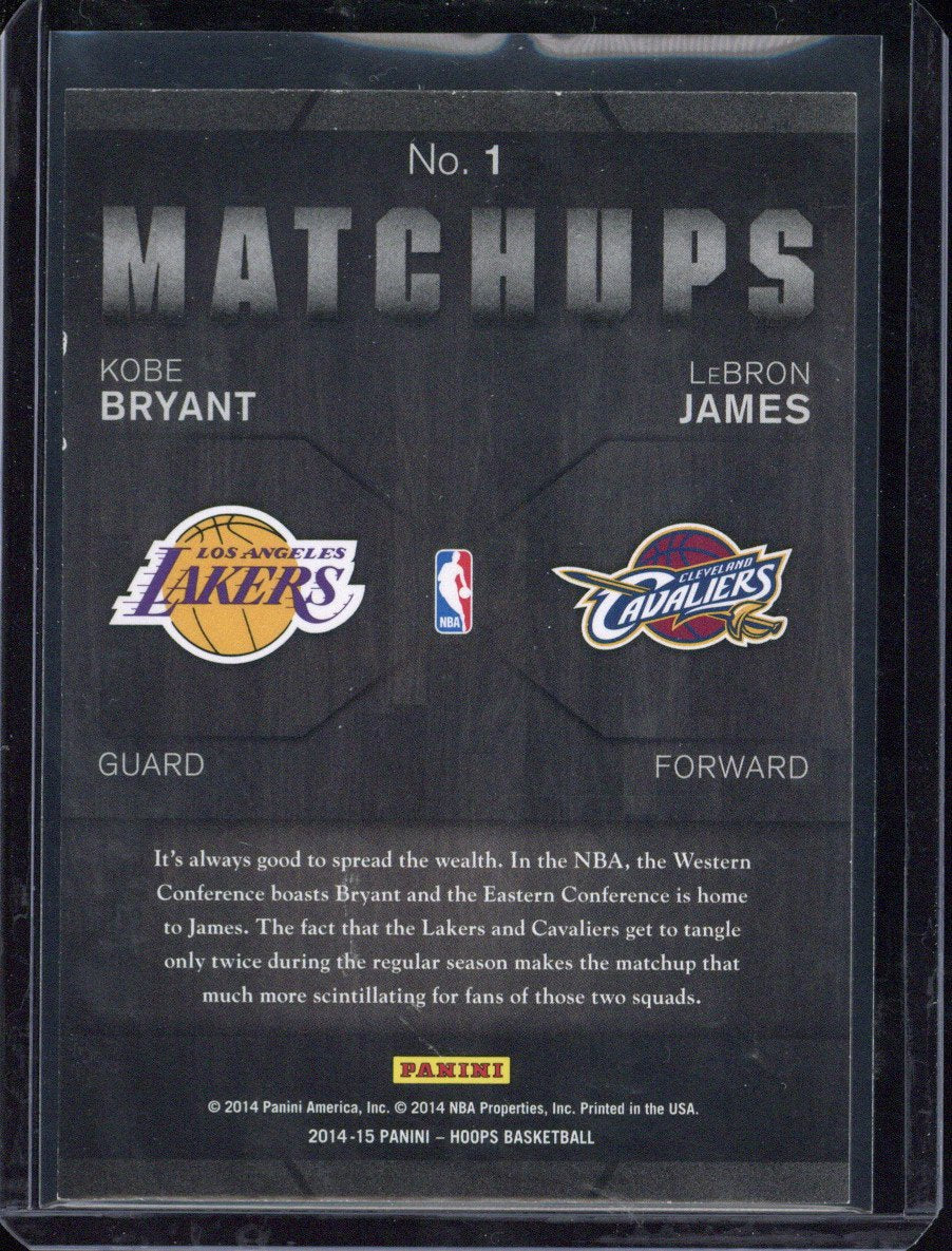 2014-15 Panini Hoops Kobe Bryant / LeBron James Matchups #1