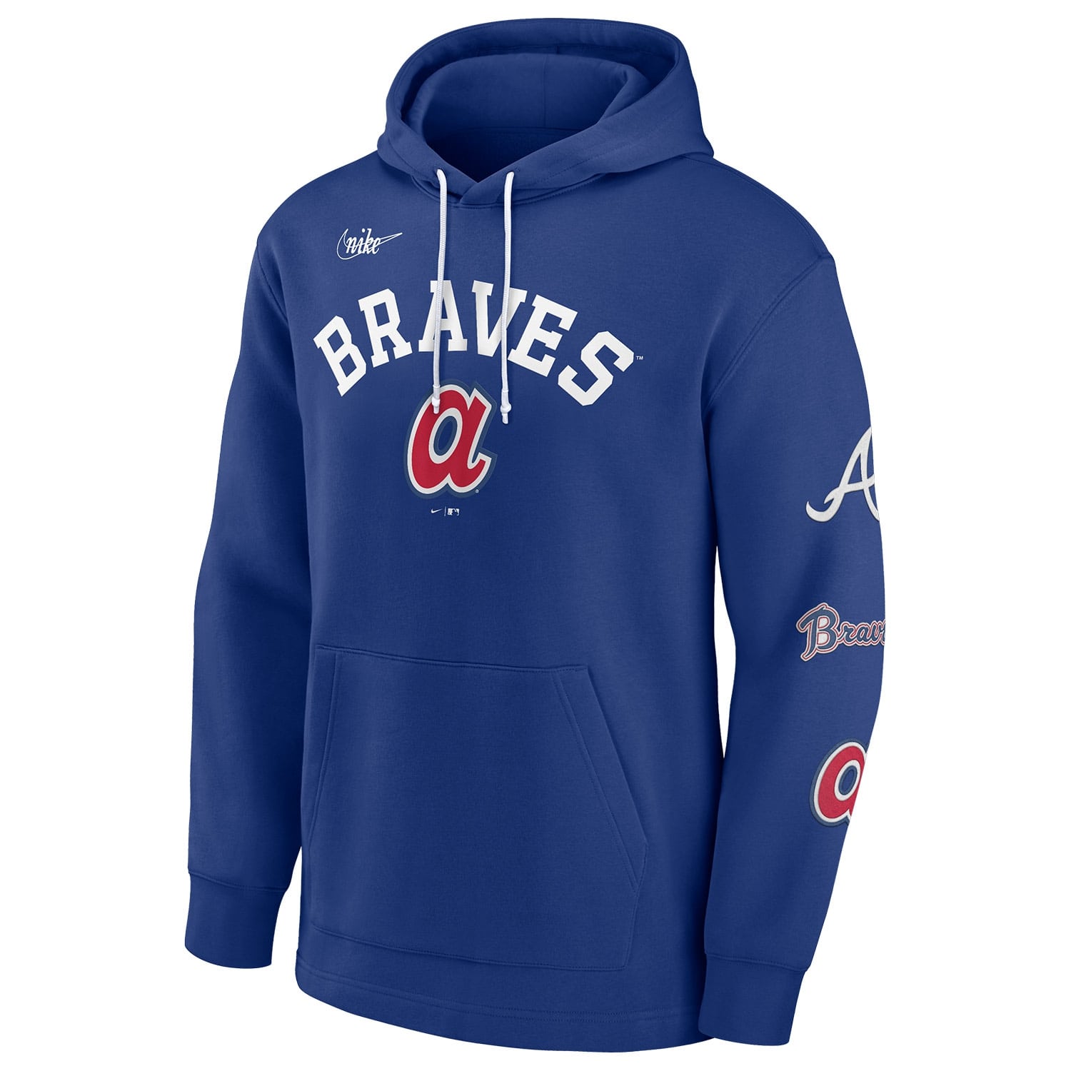 Atlanta Braves Nike Rewind Lefty MLB Hoodie Blue