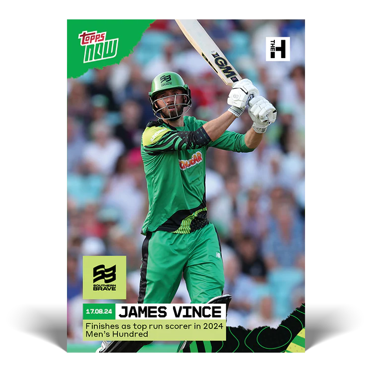 James Vince - Finishes as top run scorer in 2024 Men’s Hundred - 2024 The Hundred TOPPS NOW® Card 20