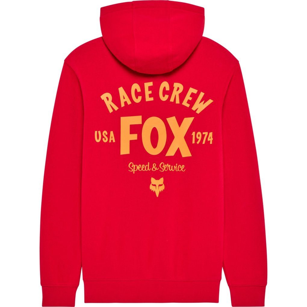 FOX Slogan Fleece Hoodie Men - flame red