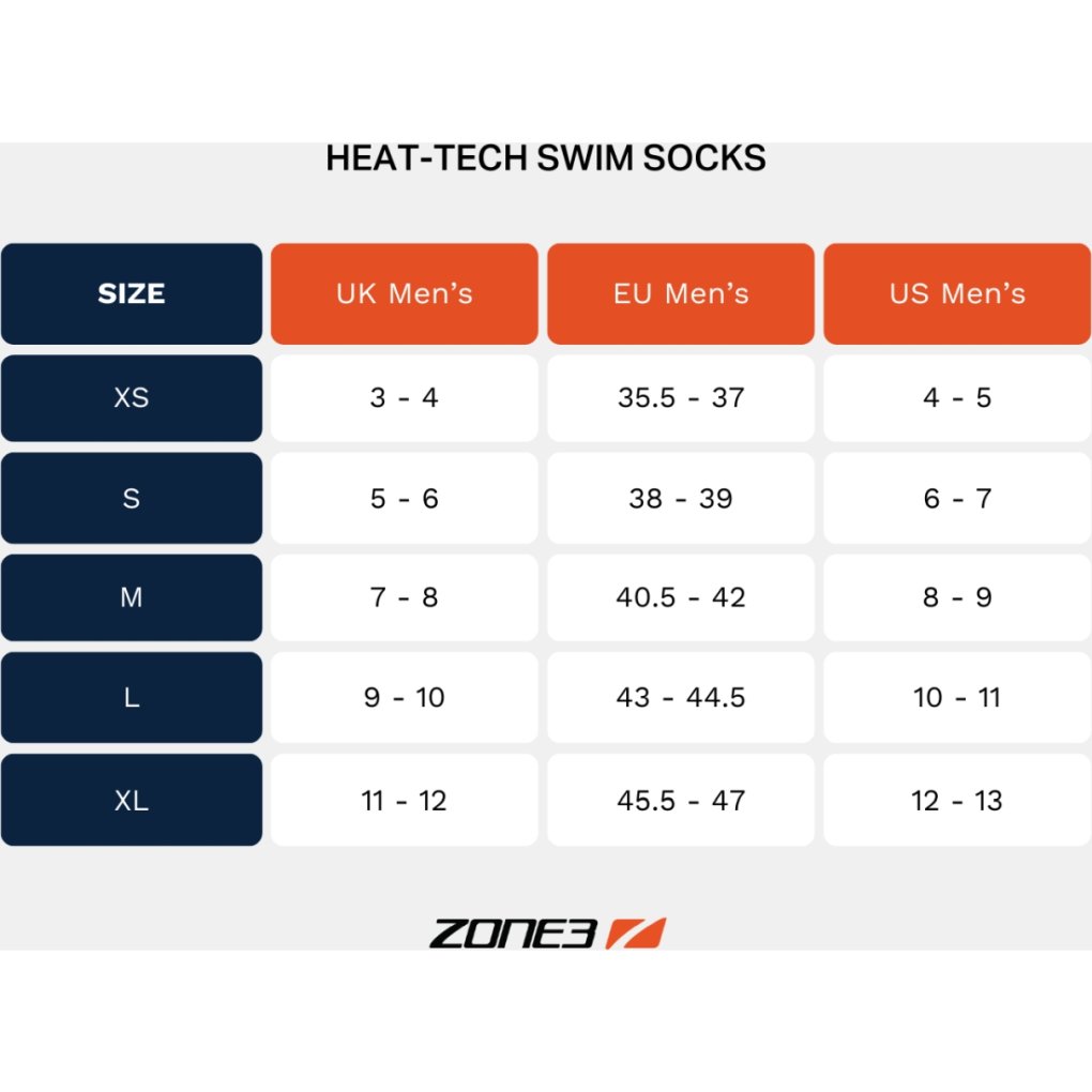 Zone3 Neoprene Heat-Tech Warmth Swim Socks - black/red/white