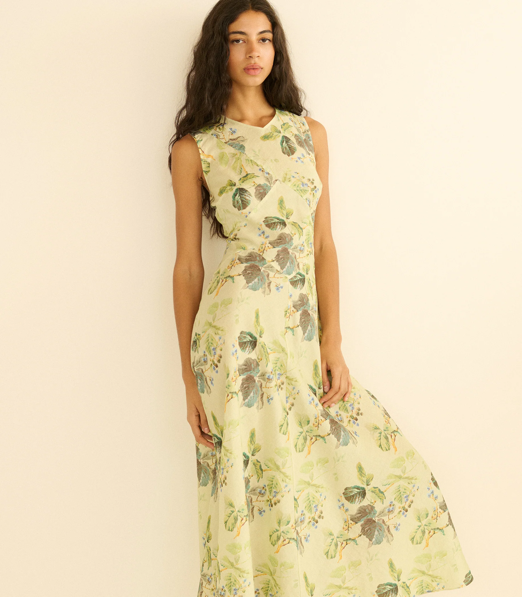 Adelana Midi Dress - Floraison de Mures
