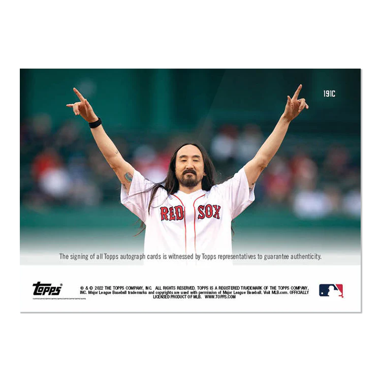 On-Card Auto # to 10 - Steve Aoki - 2022 MLB TOPPS NOW® Card 191C