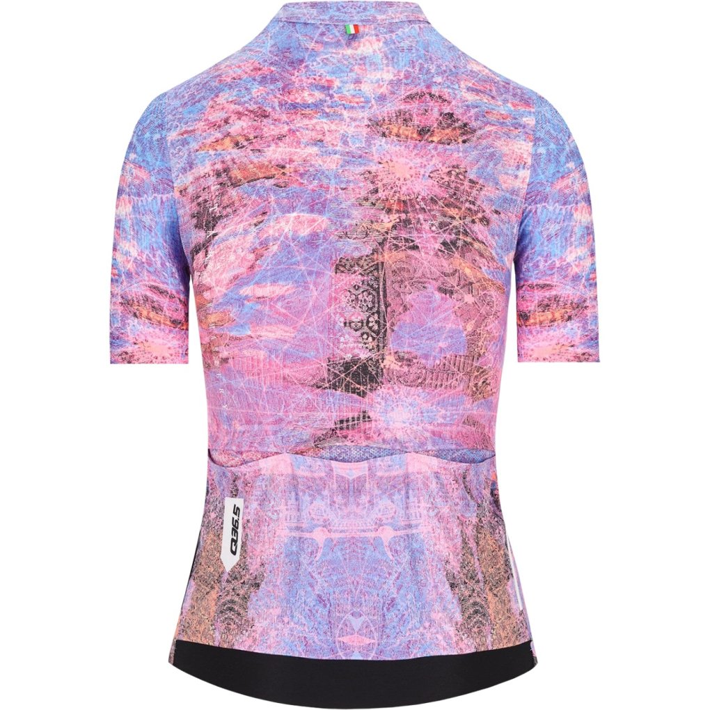 Q36.5 Gregarius Damask Short Sleeve Jersey Women - damask purple