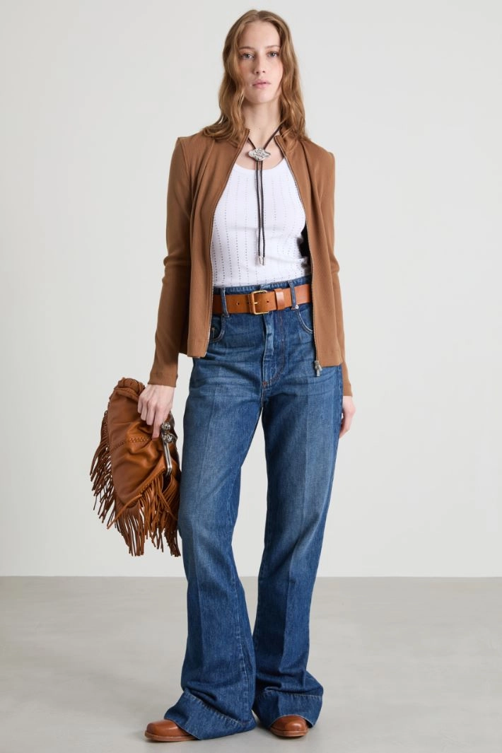 Rhinestone tank top - WHITE