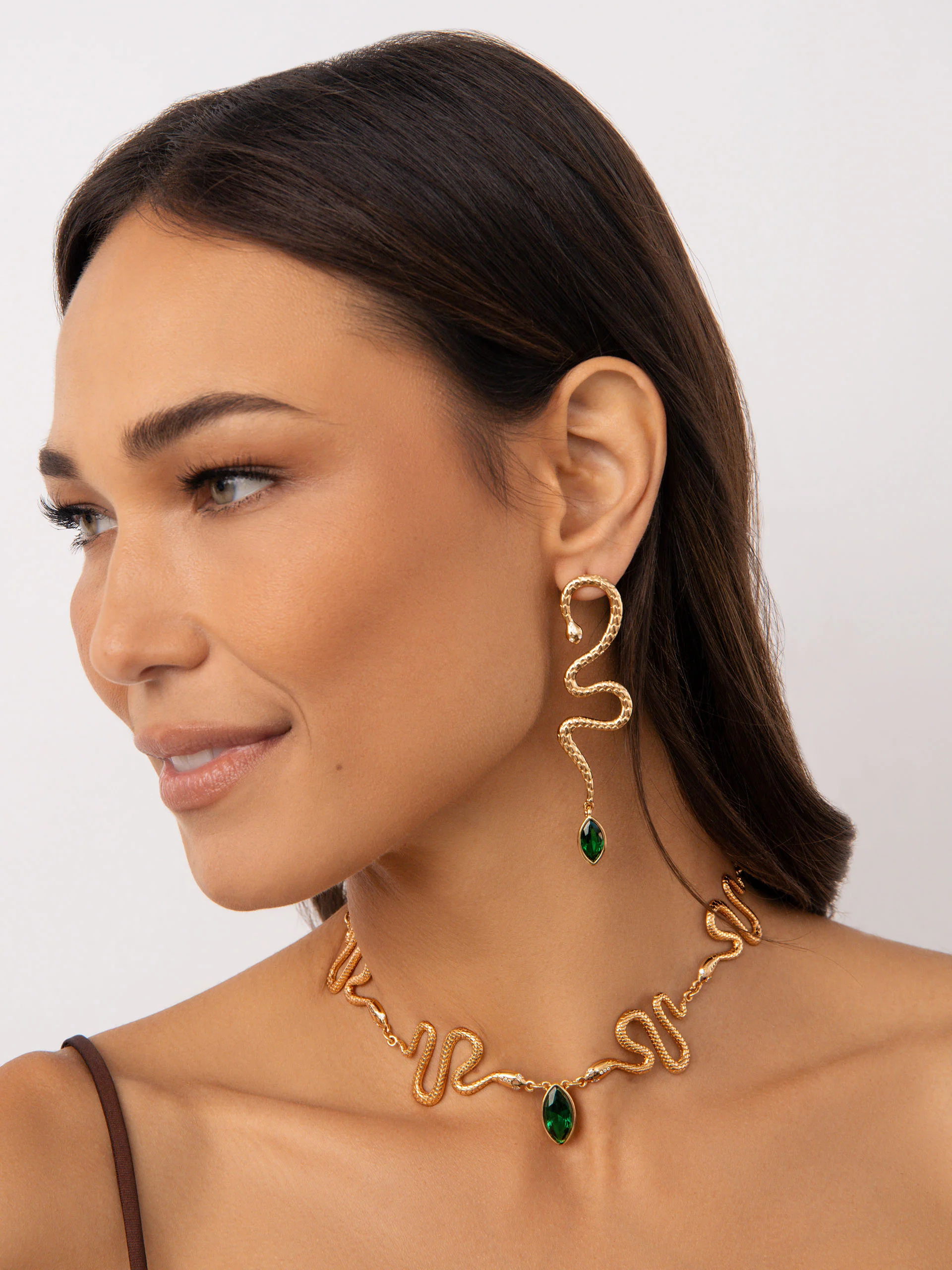 Serpentina Statement Snake Earring