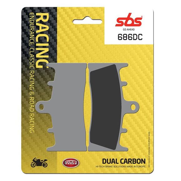 SBS 686DC Racing carbon front brake padsRef: 686DC / 686060