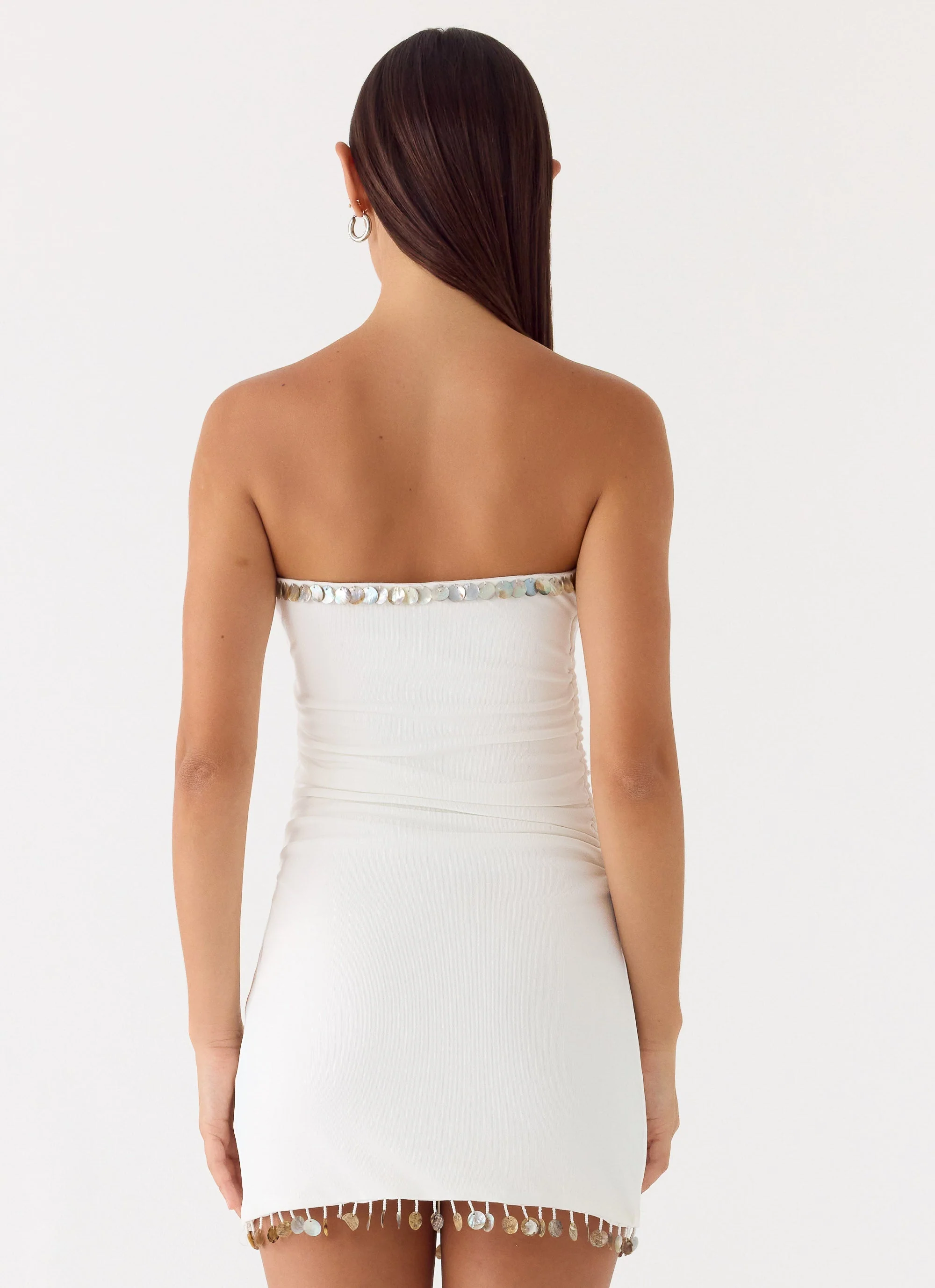 Rhiellie Strapless Mini Dress - White